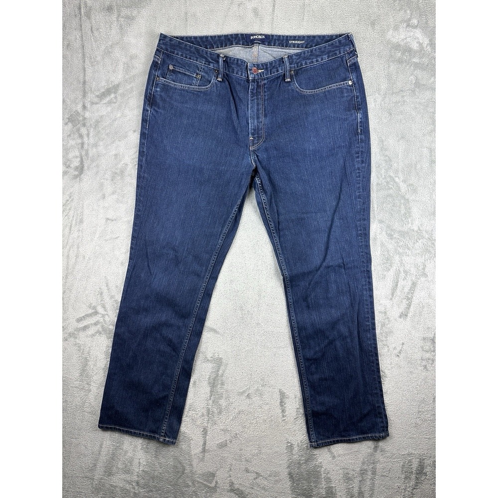Bonobos Jeans Mens 40x32 Blue Denim Casual Flat Front Athletic Fit Straight Leg